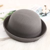 Women's Basic Retro Simple Style Solid Color Crimping Fedora Hat sku image 4