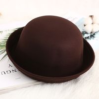 Women's Basic Retro Simple Style Solid Color Crimping Fedora Hat sku image 9