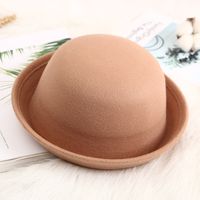 Women's Basic Retro Simple Style Solid Color Crimping Fedora Hat sku image 5