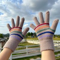 Unisex Vintage Style Stripe Gloves 1 Pair sku image 5