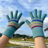 Unisex Vintage Style Stripe Gloves 1 Pair sku image 6