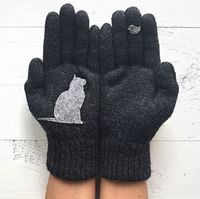 Unisex Cute Cat Gloves 1 Pair main image 4