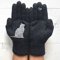Unisex Cute Cat Gloves 1 Pair sku image 2