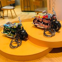 Cartoon Style Motorcycle Alloy Plastic Unisex Bag Pendant Keychain main image 6