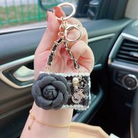 Glam Sweet Flower Alloy Cloth Women's Bag Pendant Keychain sku image 1