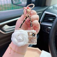 Glam Sweet Flower Alloy Cloth Women's Bag Pendant Keychain sku image 2