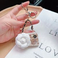Glam Sweet Flower Alloy Cloth Women's Bag Pendant Keychain main image 3