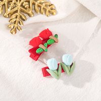 Cute Santa Claus Flower Plastic Hair Clip main image 3