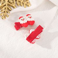 Cute Santa Claus Flower Plastic Hair Clip main image 2