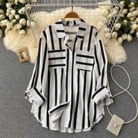 Mujeres Blusa Manga Larga Blusas Casual Raya main image 6