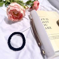 Women's Cute Solid Color Polyester Hair Tie sku image 13
