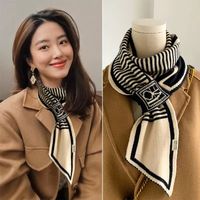 Women's Elegant Streetwear Stripe Polyester Scarf main image 3