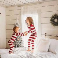 Home Family Look Casual Stripe Cotton Blend Pants Sets Family Matching Outfits main image 3
