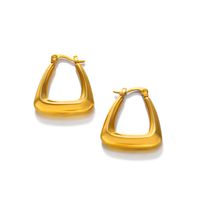 1 Pair Simple Style Square Plating 304 Stainless Steel 18K Gold Plated Hoop Earrings main image 5