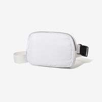 Unisex Sports Solid Color Pu Leather Waist Bags sku image 1