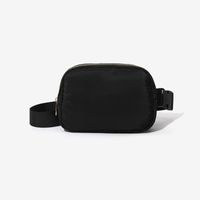 Unisex Sports Solid Color Pu Leather Waist Bags sku image 3