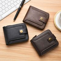Men's Solid Color Pu Leather Buckle Wallets main image 6