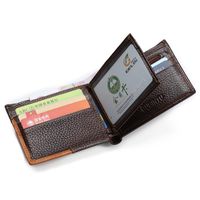 Men's Solid Color Leather Open Wallets main image 4
