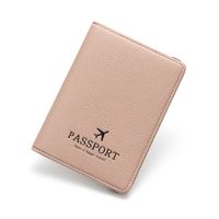 Unisex Letter Pu Leather Open Card Holders main image 1