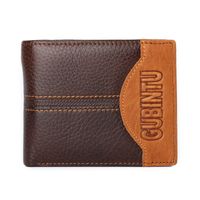 Men's Solid Color Leather Open Wallets sku image 3