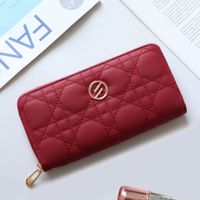 Unisex Solid Color Pu Leather Zipper Wallets sku image 11