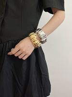 Vintage Style Solid Color Alloy Plating Unisex Bangle main image 5