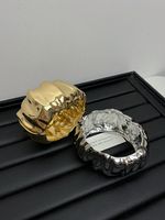 Vintage Style Solid Color Alloy Plating Unisex Bangle main image 1