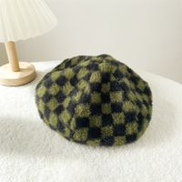 Women's Basic Retro Plaid Eaveless Beret Hat sku image 1