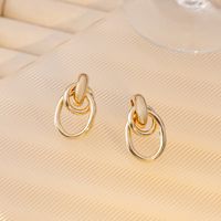 1 Pair Vintage Style Geometric Solid Color Plating Alloy Gold Plated Silver Plated Ear Studs main image 5