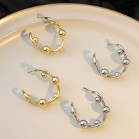 1 Pair Vintage Style Geometric Solid Color Plating Alloy Gold Plated Silver Plated Ear Studs main image 5