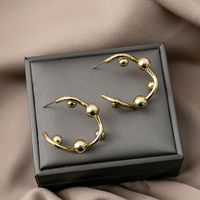 1 Pair Vintage Style Geometric Solid Color Plating Alloy Gold Plated Silver Plated Ear Studs main image 3