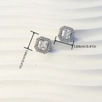 1 Pair Hip-hop Rock Round Plating Inlay Copper Zircon White Gold Plated Ear Cuffs main image 2