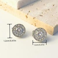 1 Pair Hip-hop Rock Round Plating Inlay Copper Zircon White Gold Plated Ear Cuffs main image 3