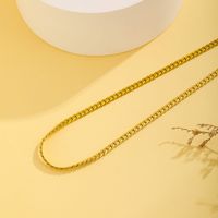 Titanium Steel 18K Gold Plated Roman Style Plating Heart Shape Lock Pendant Necklace sku image 1