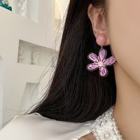 1 Pair Vacation Sweet Flower Resin Drop Earrings main image 7