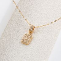 Stainless Steel 18K Gold Plated Hip-Hop Simple Style Plating Inlay Letter Zircon Pendant Necklace sku image 5