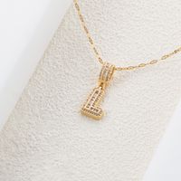 Stainless Steel 18K Gold Plated Hip-Hop Simple Style Plating Inlay Letter Zircon Pendant Necklace sku image 12
