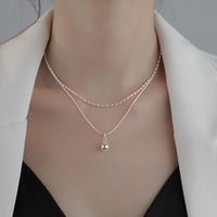 Elegant Water Droplets Solid Color Sterling Silver Plating Silver Plated Pendant Necklace main image 4