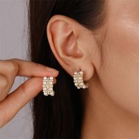 1 Pair Cute Sweet Heart Shape Butterfly Beaded Hollow Out Alloy Ear Studs main image 9