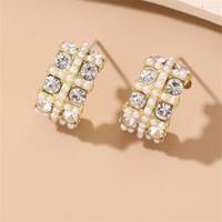 1 Pair Cute Sweet Heart Shape Butterfly Beaded Hollow Out Alloy Ear Studs main image 4