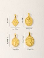 Elegant Classical Solid Color Stainless Steel Plating 18k Gold Plated Pendant Necklace main image 2