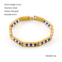 Fashion Geometric Stainless Steel Gold Plated Beads Bracelets sku image 8