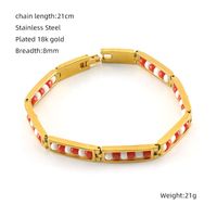 Fashion Geometric Stainless Steel Gold Plated Beads Bracelets sku image 7