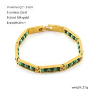 Fashion Geometric Stainless Steel Gold Plated Beads Bracelets sku image 5