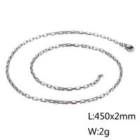 Wholesale Simple Style Solid Color Titanium Steel Plating Chain Gold Plated Necklace sku image 1
