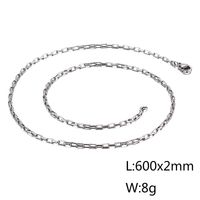 Wholesale Simple Style Solid Color Titanium Steel Plating Chain Gold Plated Necklace sku image 4