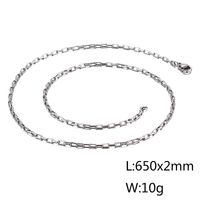 Wholesale Simple Style Solid Color Titanium Steel Plating Chain Gold Plated Necklace sku image 17