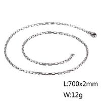 Wholesale Simple Style Solid Color Titanium Steel Plating Chain Gold Plated Necklace sku image 18