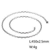 Wholesale Simple Style Solid Color Titanium Steel Plating Chain Gold Plated Necklace sku image 5