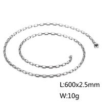 Wholesale Simple Style Solid Color Titanium Steel Plating Chain Gold Plated Necklace sku image 19
